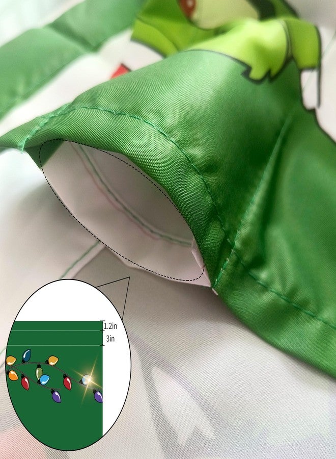 SUNWISHA Christmas Valance Curtains 52x18 Inch - Holiday Wreath & Pocket Accents in Green, Festive Kitchen/Bathroom Decor for Winter Homes - Image 5